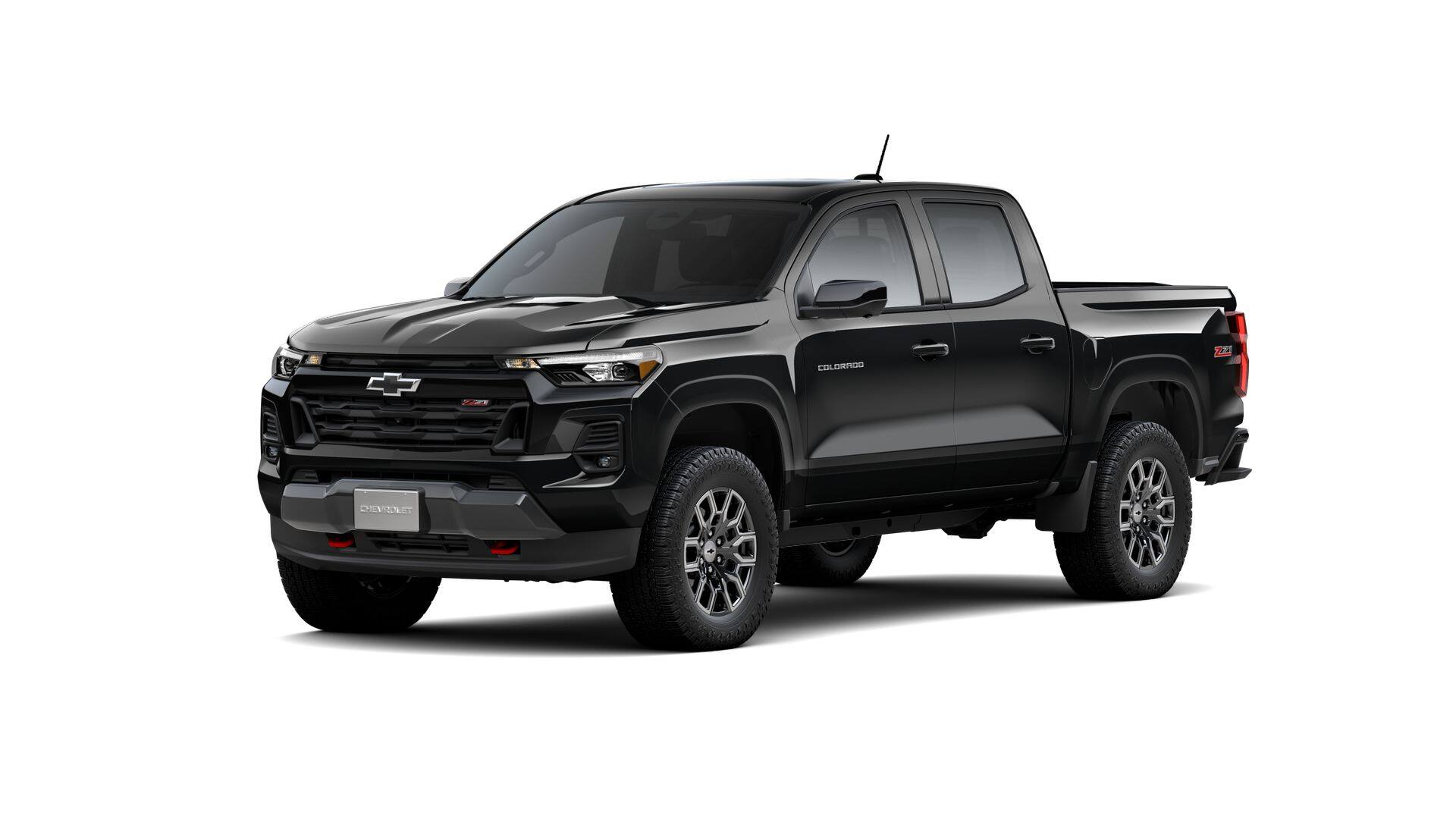 2026 Chevrolet Colorado Z71 in Black — front three-quarter view