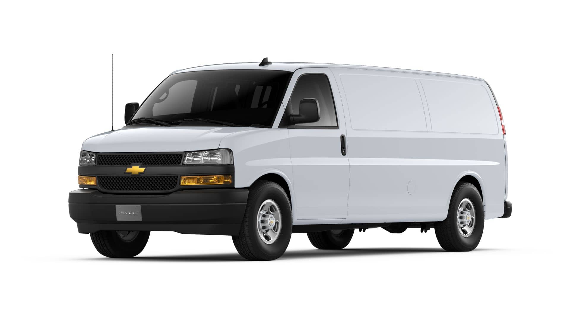 2026 Chevrolet Express Cargo WT in Summit White — front three-quarter view