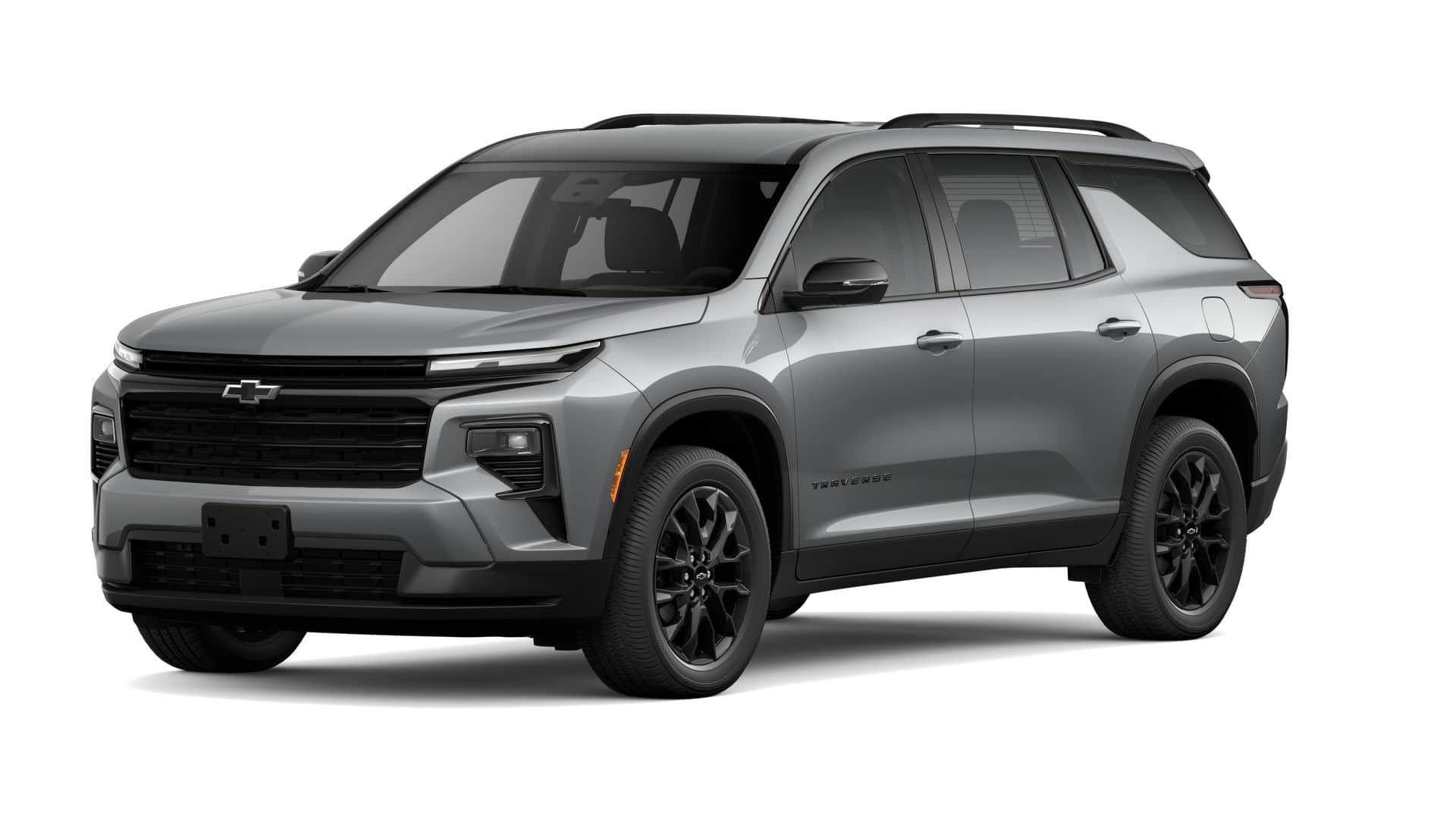 2026 Chevrolet Traverse LT in Sterling Gray Metallic — front three-quarter view