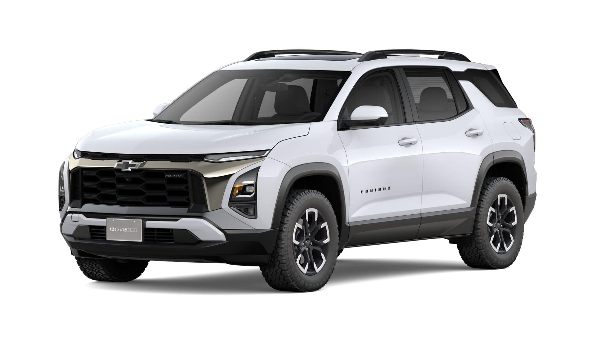 2027 Chevrolet Equinox AWD ACTIV in Polar White Tricoat — front three-quarter view