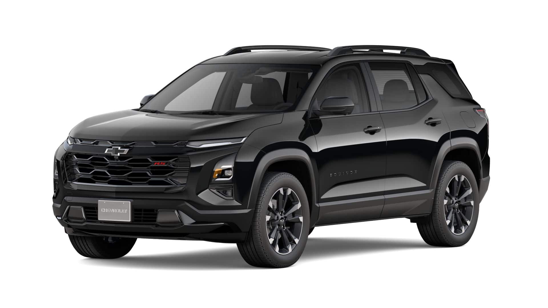 2027 Chevrolet Equinox RS in Mosaic Black Metallic — front three-quarter view